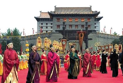 5月14日，西安以仿古入城式歡迎印度總理莫迪“入城”。
